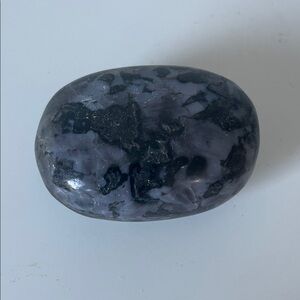 Indigo Gabro Merlinite polished Palm-Stone